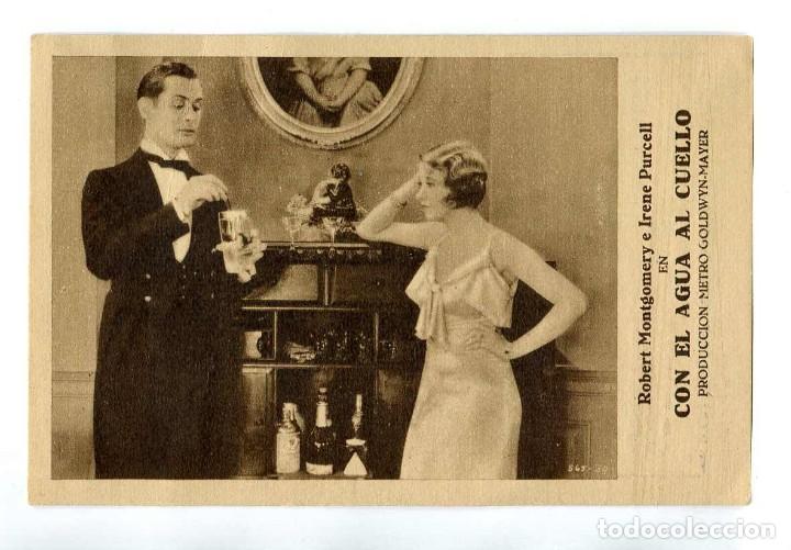 Flyers Publicitaires de films Anciens: CON EL AGUA AL CUELLO, con Robert Montgomery.