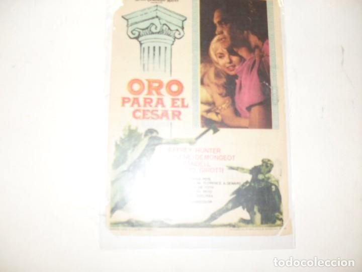  Flyers Publicitaires de films Anciens: programa de mano sencillo,con texto.titulo:ORO PARA EL CESAR.
