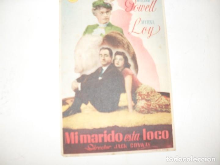  Flyers Publicitaires de films Anciens: programa de mano sencillo,con texto.titulo:MI MARIDO ESTA LOCO.