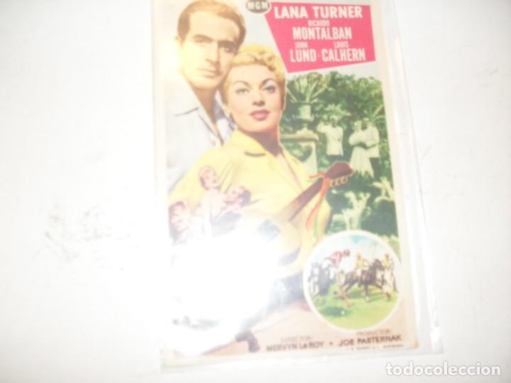  Flyers Publicitaires de films Anciens: programa de mano sencillo,con texto.titulo:MI AMOR BRASILE&Ntilde;O(LANA TURNER).