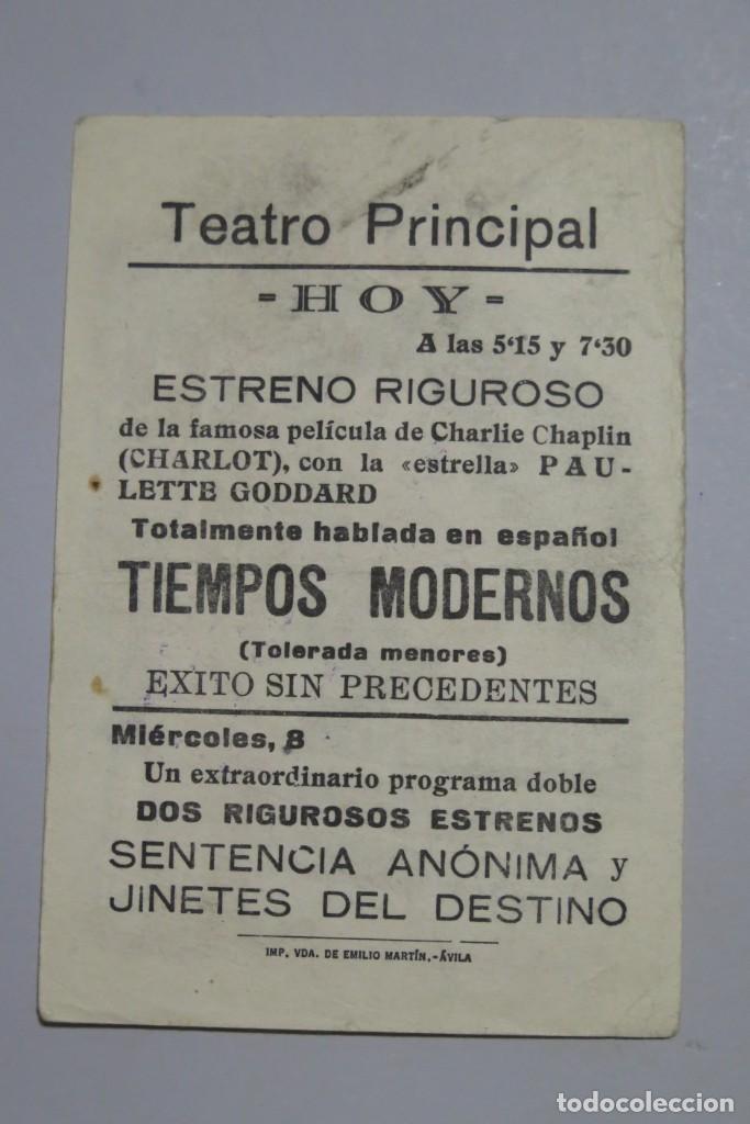 Cine: PROGRAMA DE CINE. TIEMPOS MODERNOS - Foto 2