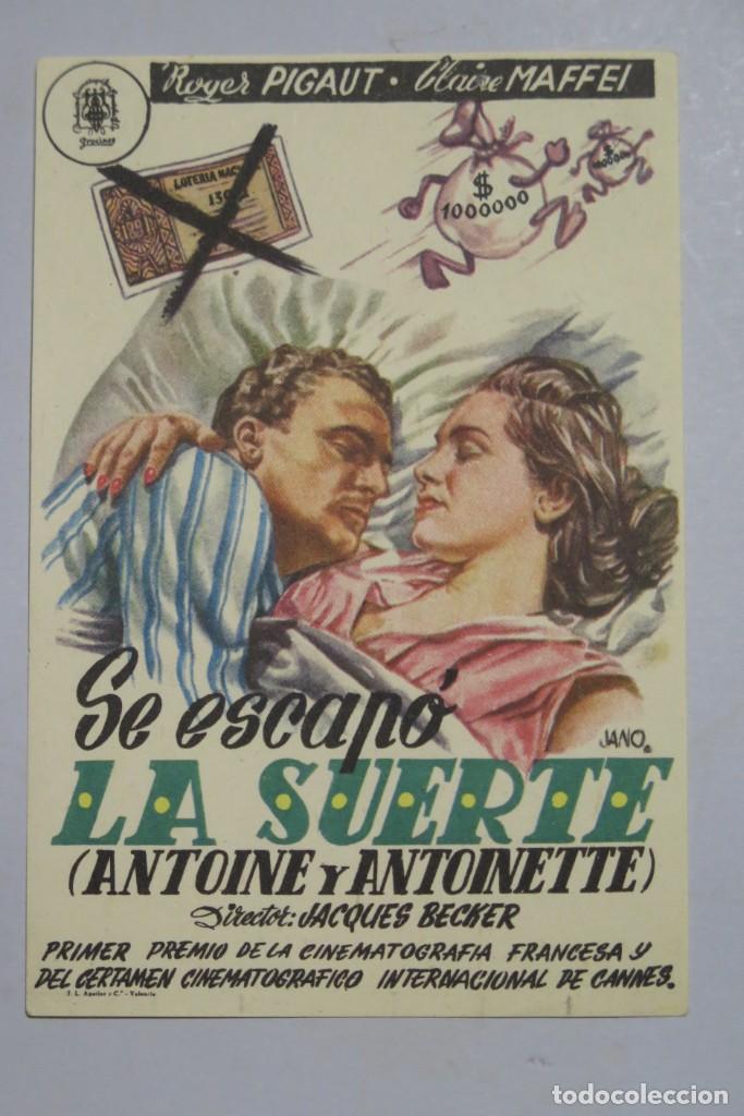 Cine: PROGRAMA DE CINE. SE ESCAPO DE LA SUERTE - Foto 1