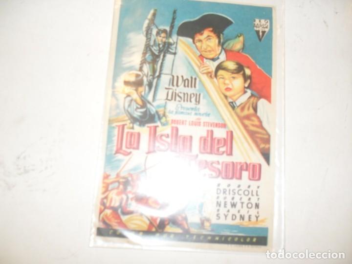 Cine: programa de mano sencillo,con texto.titulo:LA ISLA DEL TESORO(WALT DISNEY). - Foto 1