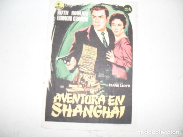 Kino: programa de mano sencillo,con texto publicitario.titulo: A VENTURA EN SHANGHAI.