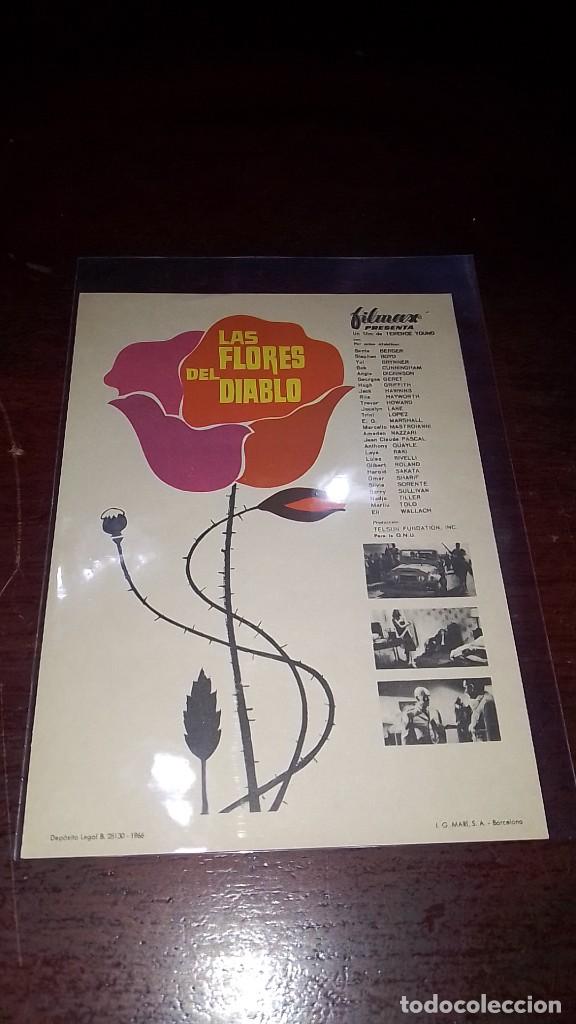 Cine: PROGRAMA O FOLLETO DE MANO DE CINE las flores del diablo - Foto 1