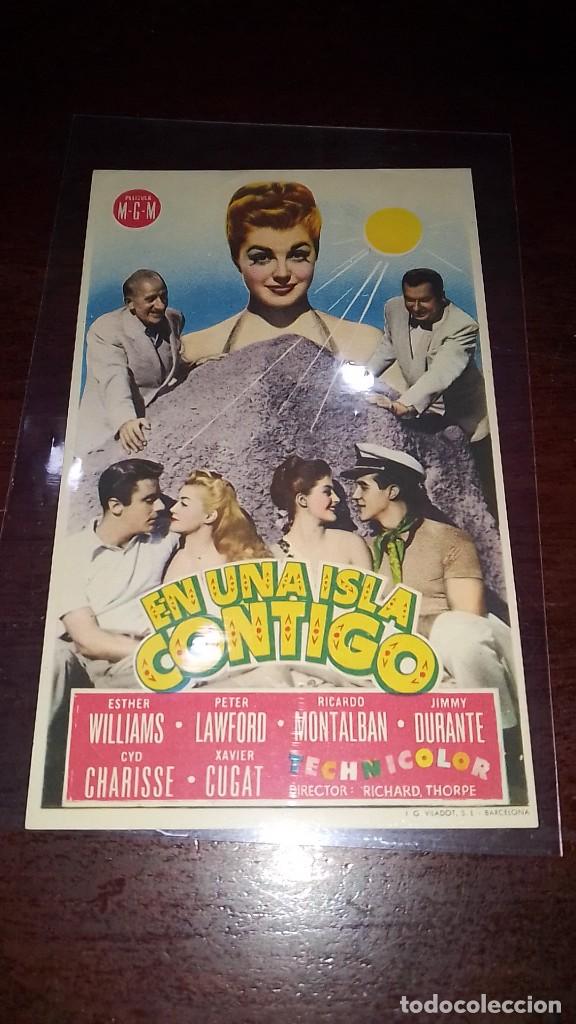 Cine: PROGRAMA O FOLLETO DE MANO DE CINE en una isla contigo - Foto 1