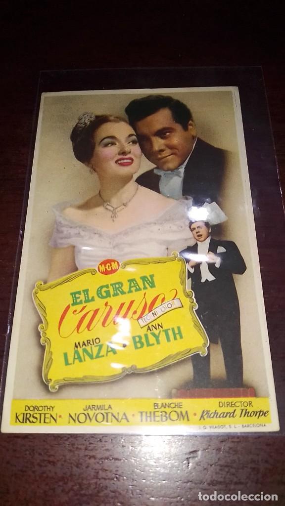 Cine: PROGRAMA O FOLLETO DE MANO DE CINE el gran carusso - Foto 1