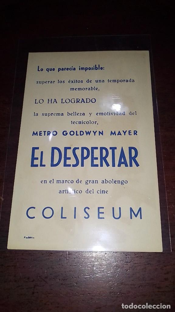 Cine: PROGRAMA O FOLLETO DE MANO DE CINE el despertar - Foto 2