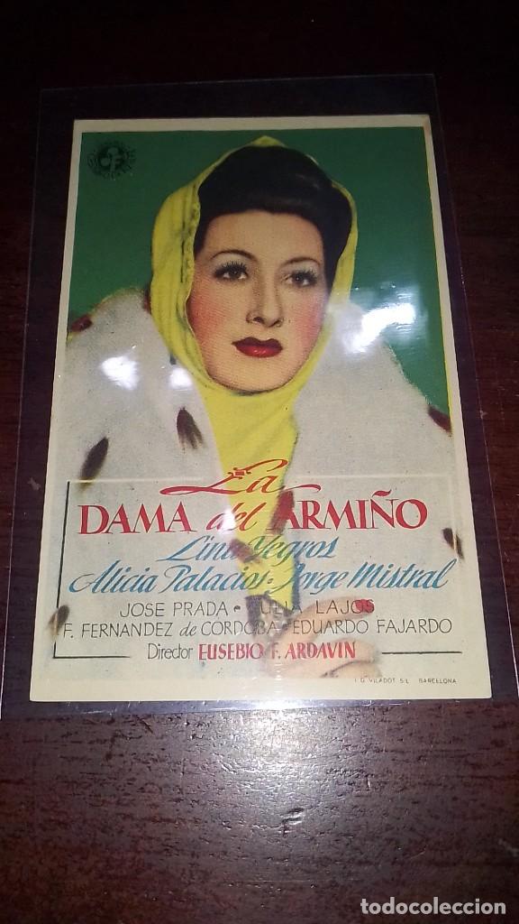 Cine: PROGRAMA O FOLLETO DE MANO DE CINE la dama del armi&ntilde;o - Foto 1