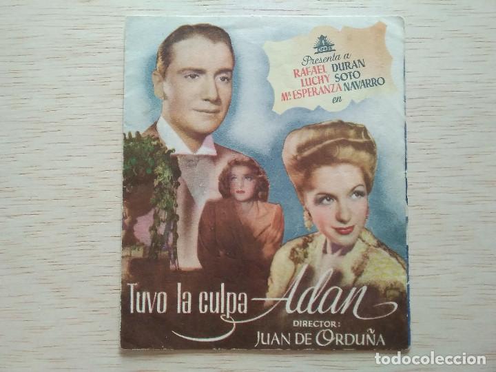 Cine: PROGRAMA DE CINE FOLLETO TUVO LA CULPA ADAN - Foto 1