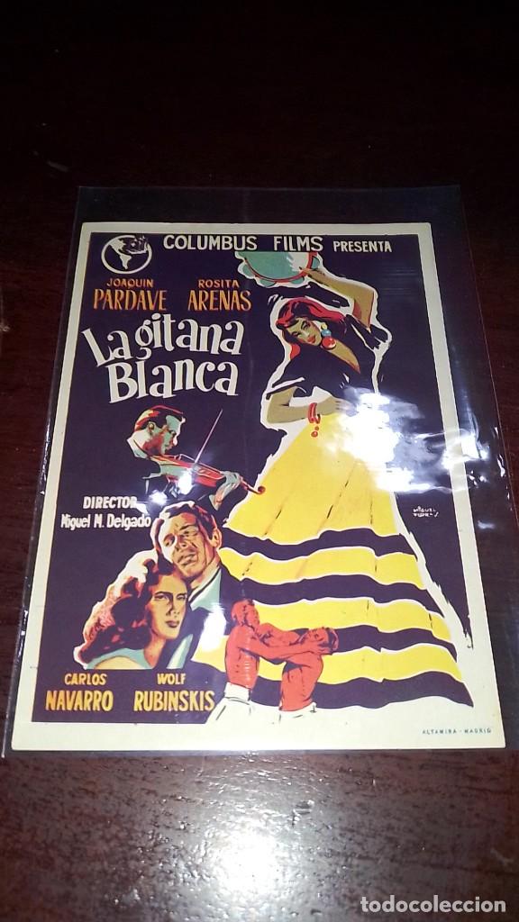Cine: PROGRAMA O FOLLETO DE MANO DE CINE la gitana blanca - Foto 1