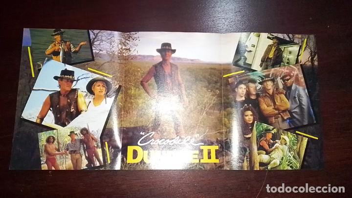 Cine: PROGRAMA O FOLLETO DE MANO DE CINE tr&iacute;ptico cocodrilo dundee 2 - Foto 2