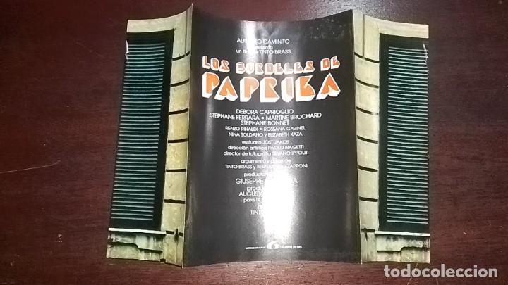 Cine: PROGRAMA O FOLLETO DE MANO DE CINE tr&iacute;ptico los burdeles de paprika - Foto 1