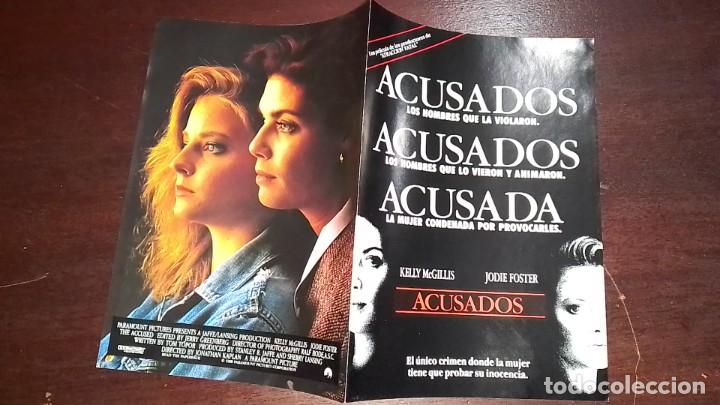 Cine: PROGRAMA O FOLLETO DE MANO DE CINE acusados - Foto 1