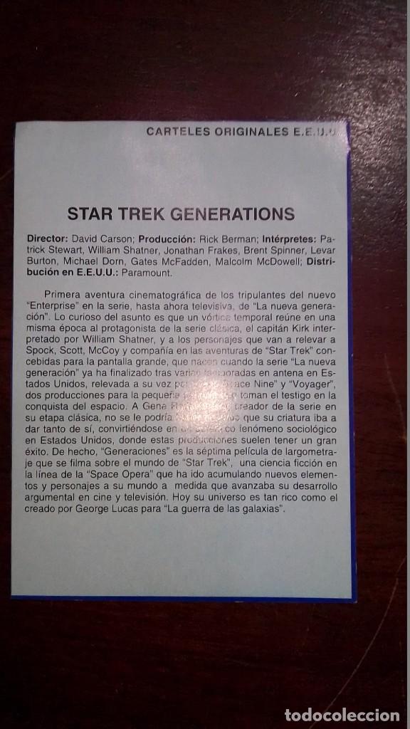 Cine: PROGRAMA O FOLLETO DE MANO DE CINE star trek generations - Foto 2