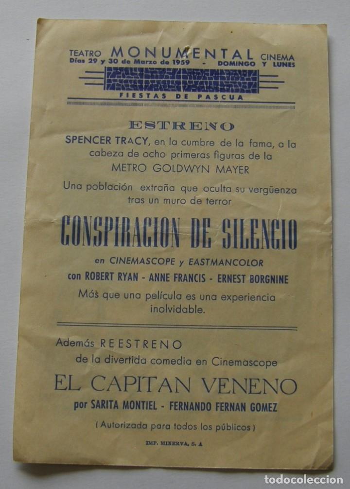 Cine: PROGRAMA DE CINE CONSPIRACION DE SILENCIO - Foto 2