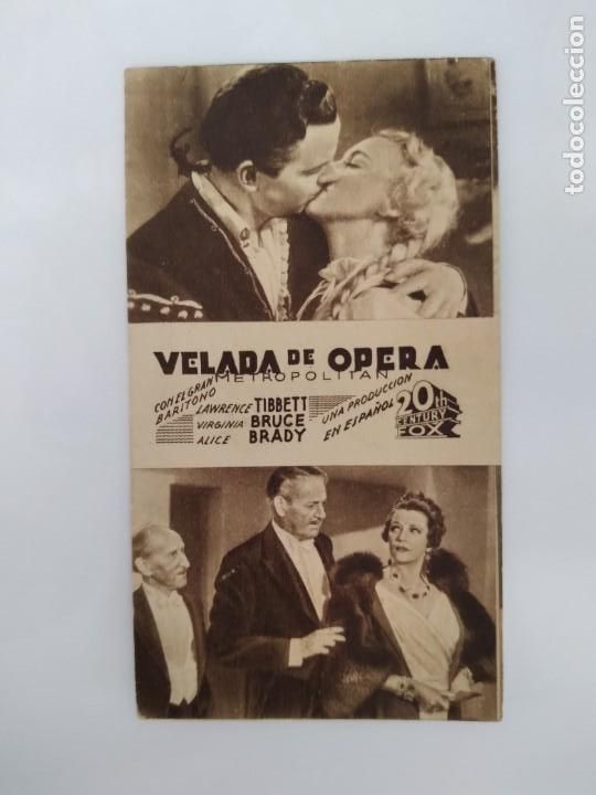  Foglietti di film di film antichi di cinema: PROGRAMA TARJETA CINE VELADA DE OPERA TEATRO SAN FERNANDO SEVILLA FOX RV 191