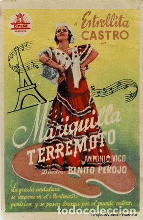 Cine: PROGRAMA DE CINE: MARIQUITA TERREMOTO PC-5651 - Foto 1