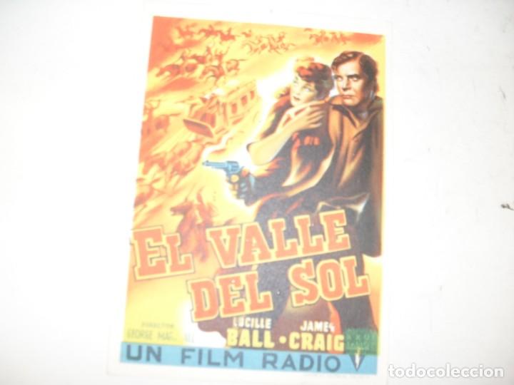  Flyers Publicitaires de films Anciens: programa de mano sencillo,con texto.titulo:TITULO:EL VALLE DEL SOL.
