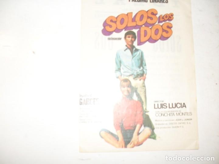  Flyers Publicitaires de films Anciens: programa de mano sencillo,con texto.titulo:TITULO:SOLOS LOS DOS(MARISOL).
