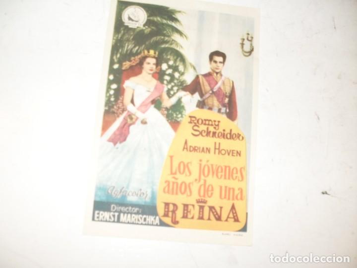  Flyers Publicitaires de films Anciens: programa de mano sencillo,con texto.titulo:LOS JOVENES A&Ntilde;OS DE UNA REINA(SISSI).