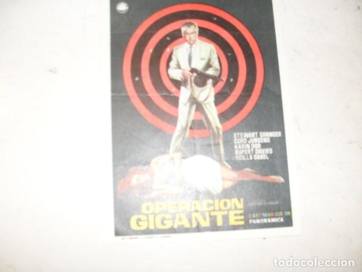  Flyers Publicitaires de films Anciens: programa de mano sencillo,con texto.titulo:OPERACION GIGANTE(STEWART GRANGER).