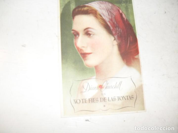  Flyers Publicitaires de films Anciens: programa de mano sencillo,con texto.titulo:NO TE FIES DE LAS TONTAS.