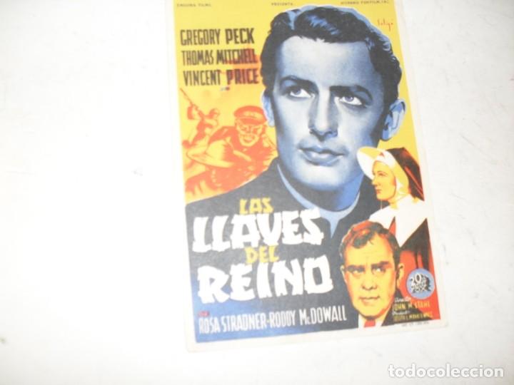 Cine: programa de mano sencillo,con texto.titulo: LAS LLAVES DEL REINO (GREGORY PECK).