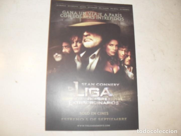  Flyers Publicitaires de films Anciens: programa de mano sencillo,con texto.titulo: LA LIGA DE LOS HOMBRES EXTRAORDINARIOS (SEAN CONNERY).