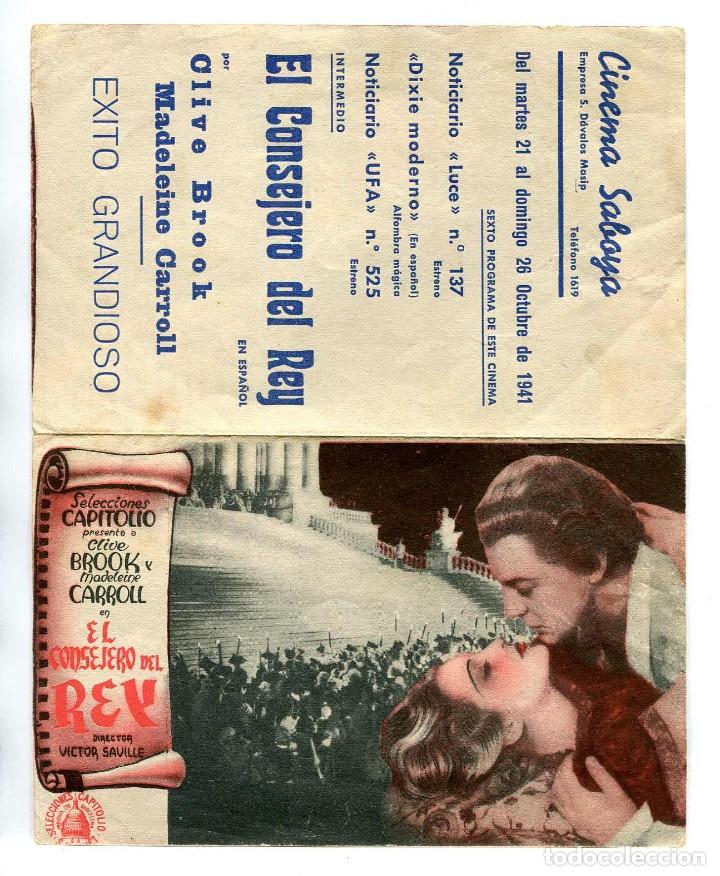  Flyers Publicitaires de films Anciens: EL CONSEJERO DEL REY, con Clive Brook.