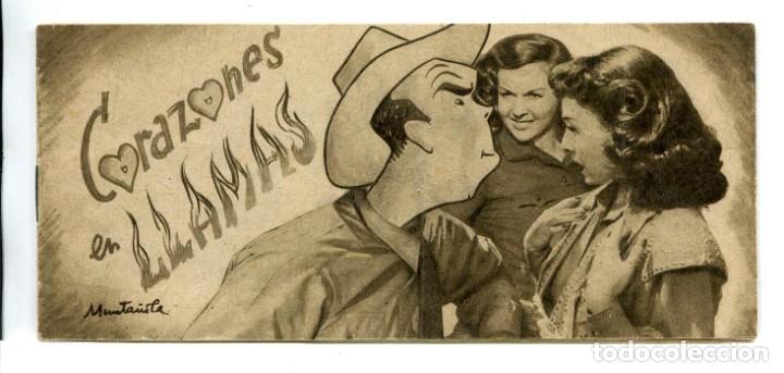  Flyers Publicitaires de films Anciens: CORAZONES EN LLAMAS, con Susan Hayward.