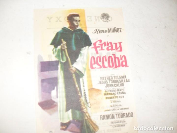  Flyers Publicitaires de films Anciens: programa de mano sencillo,con texto.titulo: FRAY ESCOBA.