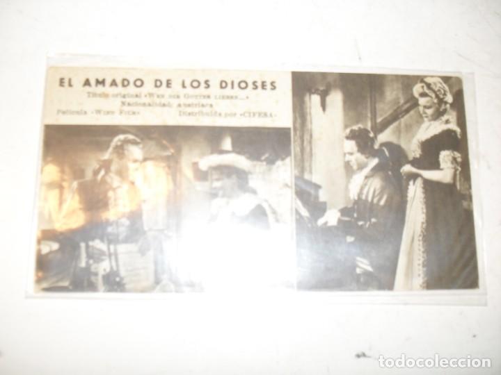  Flyers Publicitaires de films Anciens: programa de mano sencillo,con texto publicitario.titulo:EL AMADO DE LOS DIOSES.