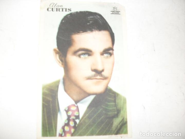  Flyers Publicitaires de films Anciens: programa de mano sencillo,con texto publicitario.titulo:ALAN CURTIS (ACTOR).