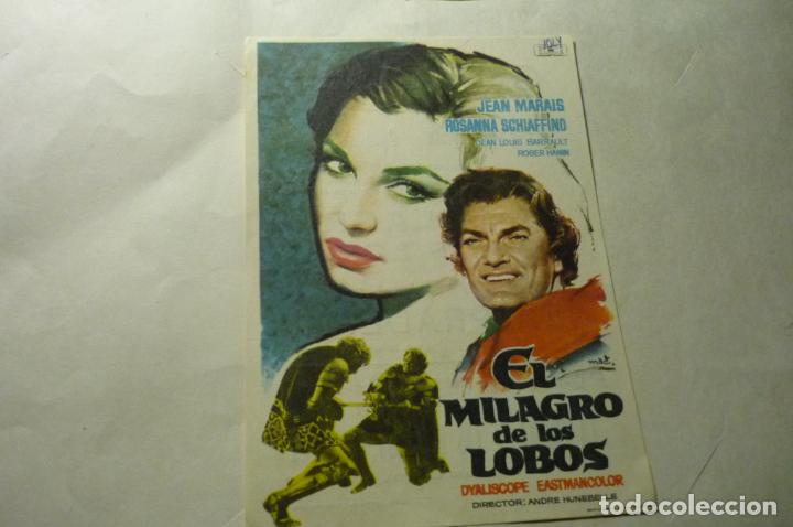  Flyers Publicitaires de films Anciens: programa el milgro de los lobos-jean marais publicidad