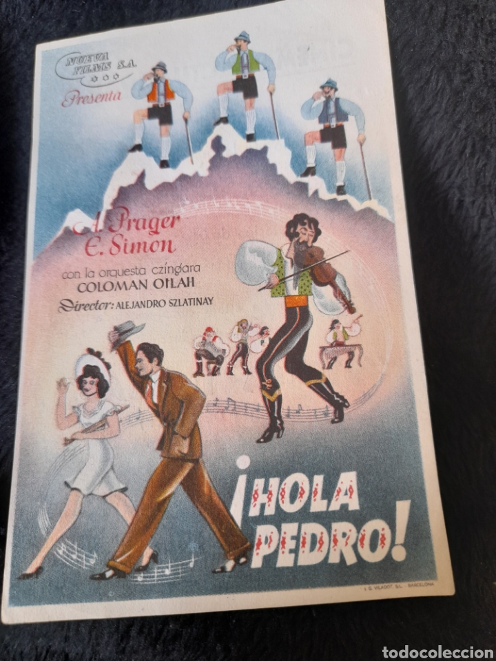 Cine: Antiguo programa de mano, Hola Pedro - Foto 1