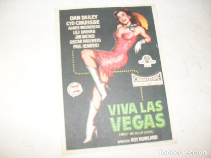 Cine: programa de mano sencillo,sin texto publicitario.titulo: VIVA LAS VEGAS.