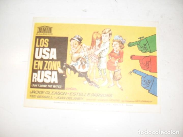 Cine: programa de mano sencillo,sin texto publicitario.titulo: LOS USA EN ZONA RUSA .