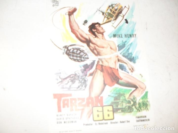  Flyers Publicitaires de films Anciens: programa de mano sencillo,sin texto publicitario.titulo: TARZAN 66.