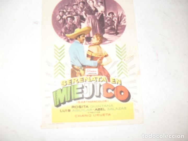  Flyers Publicitaires de films Anciens: programa de mano sencillo,sin texto publicitario.titulo: SERENATA EN MEJICO.