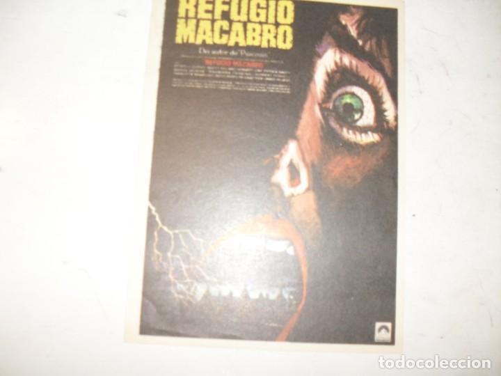  Flyers Publicitaires de films Anciens: programa de mano sencillo,sin texto publicitario.titulo: REFUGIO MACABRO.
