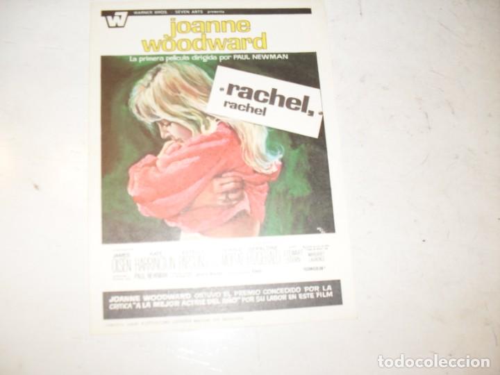  Flyers Publicitaires de films Anciens: programa de mano sencillo,sin texto publicitario.titulo: RACHEL,RACHEL.