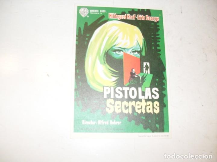  Flyers Publicitaires de films Anciens: programa de mano sencillo,sin texto publicitario.titulo: PISTOLAS SECRETAS.