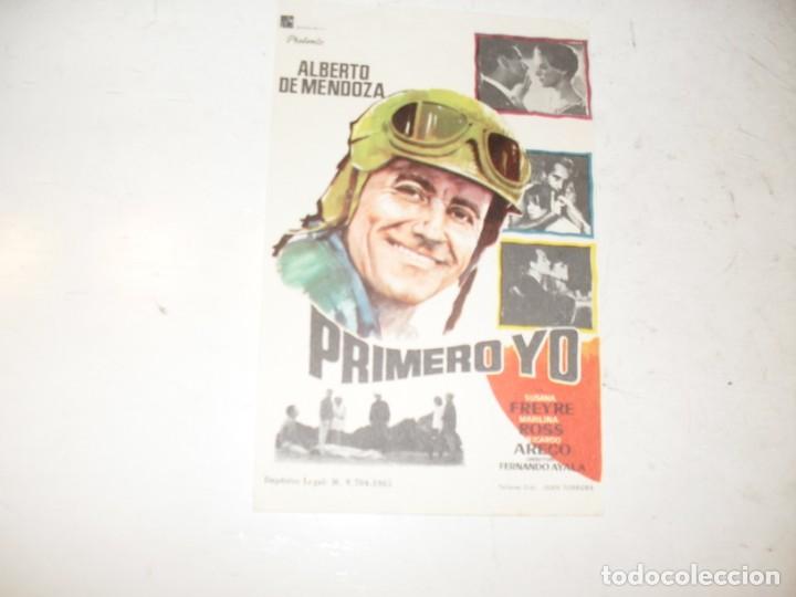  Flyers Publicitaires de films Anciens: programa de mano sencillo,sin texto publicitario.titulo: PRIMERO YO.