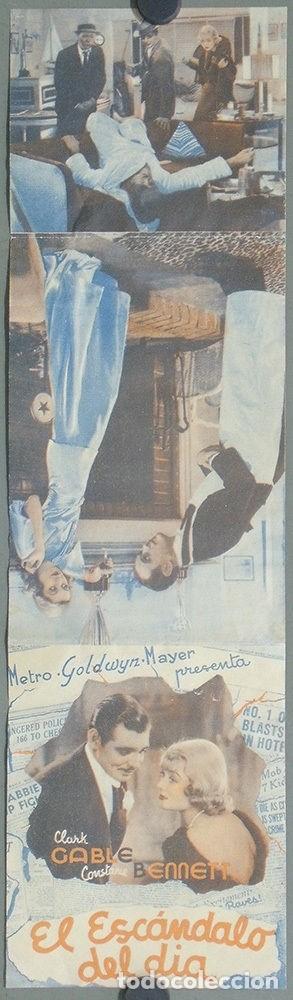 Cine: PTEB 073 EL ESCANDALO DEL DIA PROGRAMA TRIPLE MGM CLARK GABLE CONSTANCE BENNETT - Foto 2
