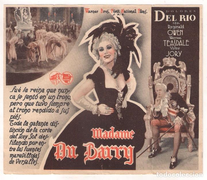 Cine: PTEB 073 MADAME DU BARRY PROGRAMA DOBLE WARNER DOLORES DEL RIO - Foto 2