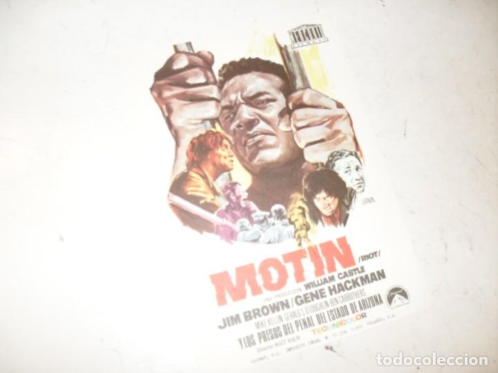 Kino: programa de mano sencillo,sin texto publicitario.titulo: MOTIN (JIM BROWN).