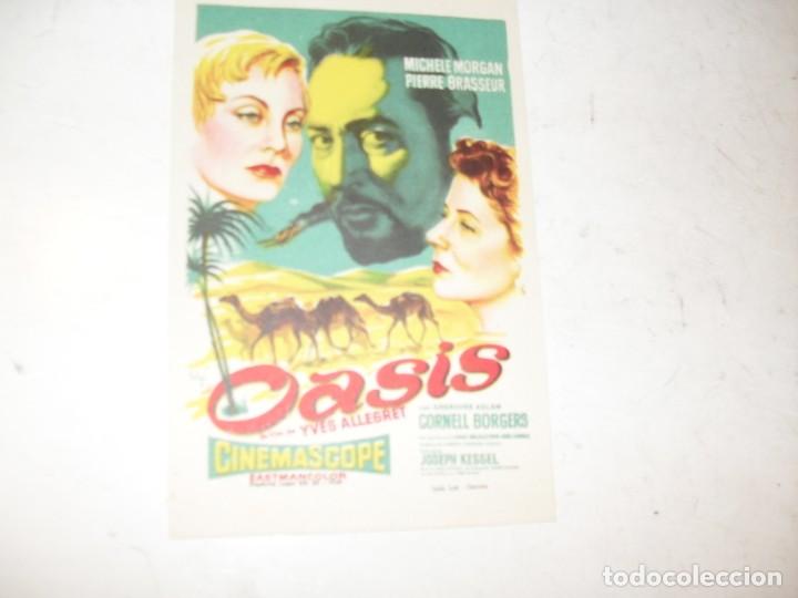 Kino: programa de mano sencillo,sin texto publicitario.titulo: OASIS.