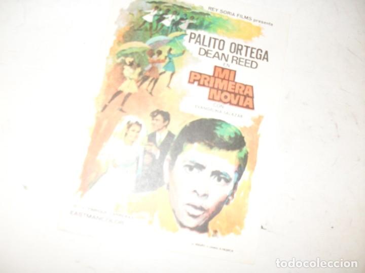 Kino: programa de mano sencillo,sin texto publicitario.titulo: MI PRIMERA NOVIA (PALITO ORTEGA).