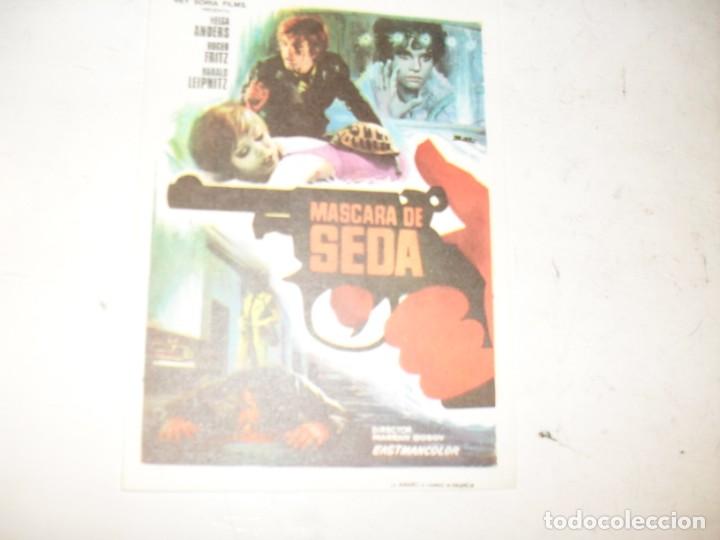 Kino: programa de mano sencillo,sin texto publicitario.titulo: MASCARA DE SEDA.